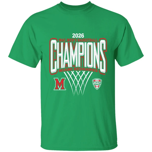 Miami Redhawks 2026 Mac Mens Basketball Champions Shirt - Image 2