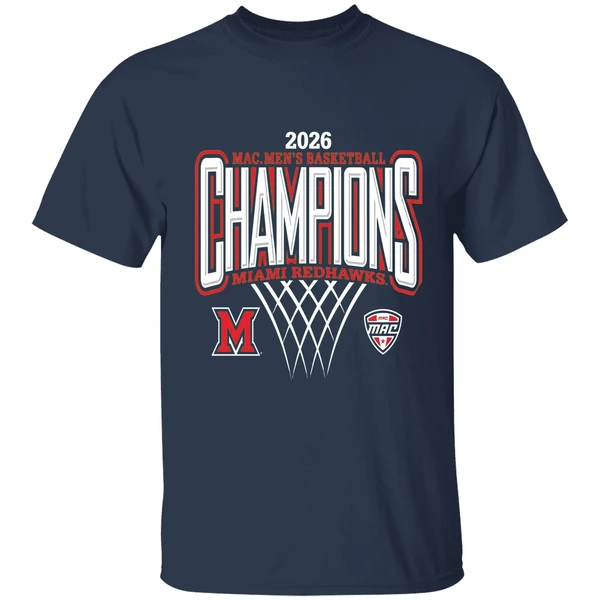 Miami Redhawks 2026 Mac Mens Basketball Champions Shirt - Image 5