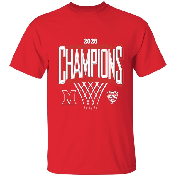 Miami Redhawks 2026 Mac Mens Basketball Champions Shirt - Image 7