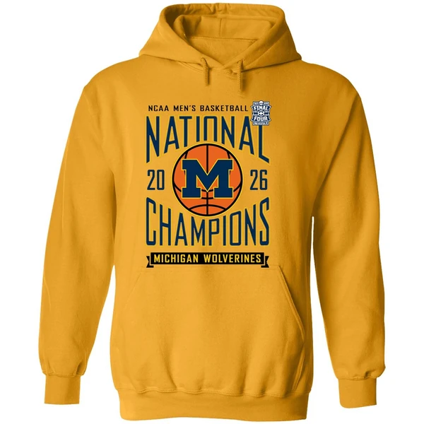 Michigan Wolverines 2026 Ncaa D1 Mens Basketball National Champions Hoodie