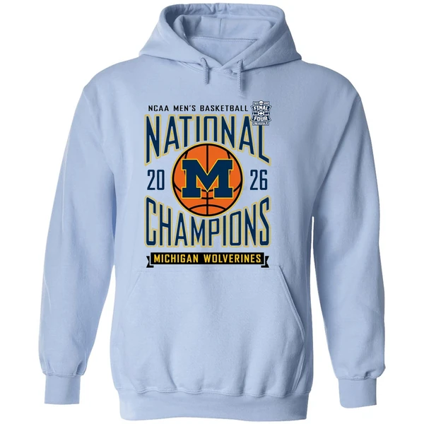 Michigan Wolverines 2026 Ncaa D1 Mens Basketball National Champions Hoodie - Image 4