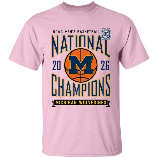 Michigan Wolverines 2026 Ncaa D1 Mens Basketball National Champions Shirt - Image 2