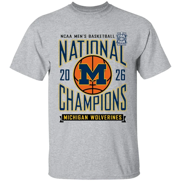 Michigan Wolverines 2026 Ncaa D1 Mens Basketball National Champions Shirt - Image 6