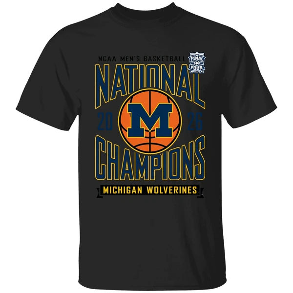 Michigan Wolverines 2026 Ncaa D1 Mens Basketball National Champions Shirt - Image 7