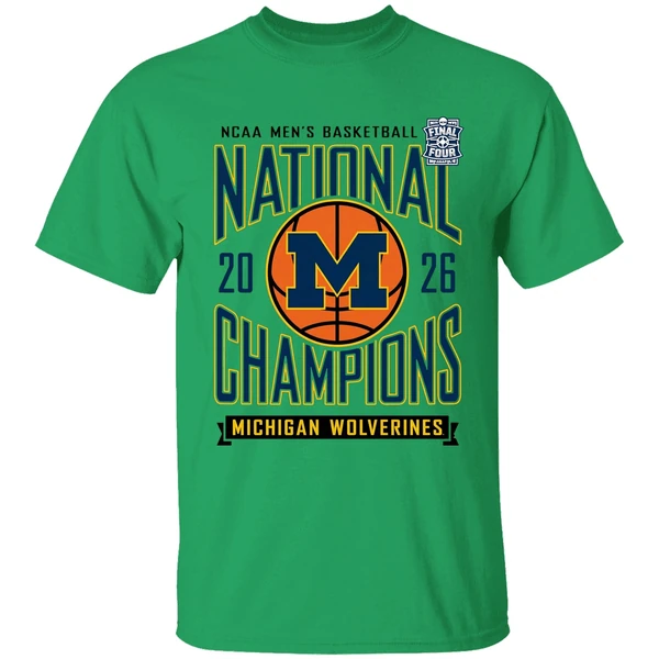 Michigan Wolverines 2026 Ncaa D1 Mens Basketball National Champions Shirt - Image 8