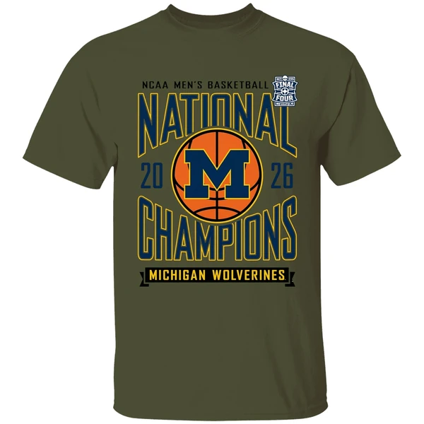 Michigan Wolverines 2026 Ncaa D1 Mens Basketball National Champions Shirt - Image 9