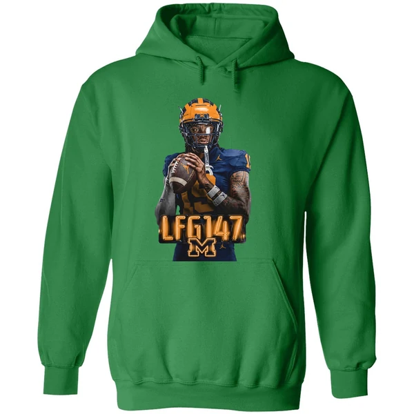 Michigan Wolverines Bryce Underwood Lfg147 Is Back 2026 Hoodie - Image 2
