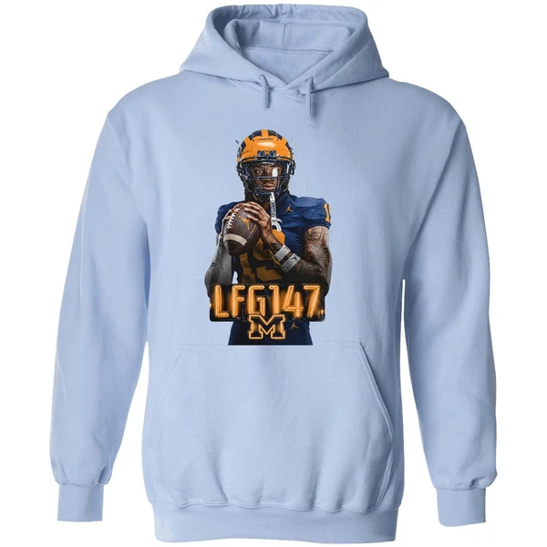 Michigan Wolverines Bryce Underwood Lfg147 Is Back 2026 Hoodie - Image 4