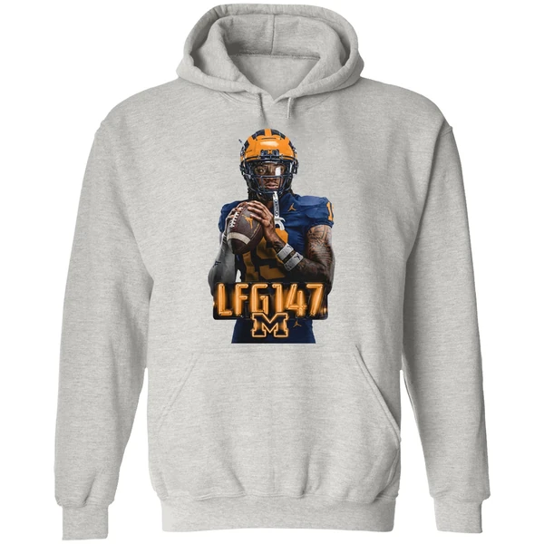 Michigan Wolverines Bryce Underwood Lfg147 Is Back 2026 Hoodie - Image 9