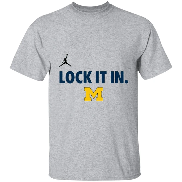 Michigan Wolverines Lock It In Logo Shirt - Image 6
