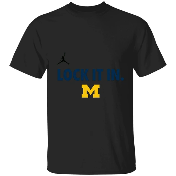 Michigan Wolverines Lock It In Logo Shirt - Image 7