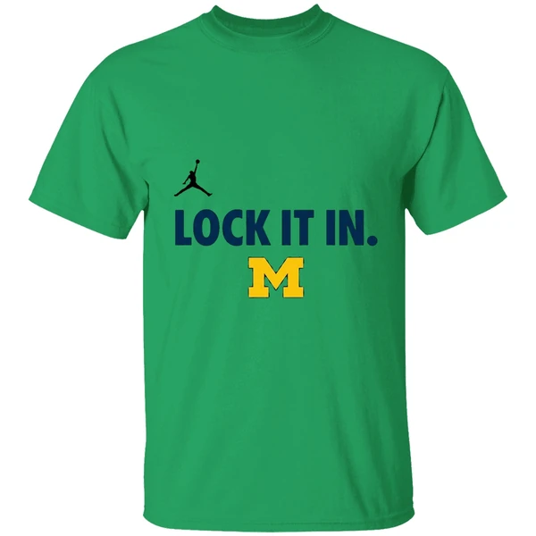 Michigan Wolverines Lock It In Logo Shirt - Image 8