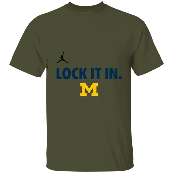 Michigan Wolverines Lock It In Logo Shirt - Image 9
