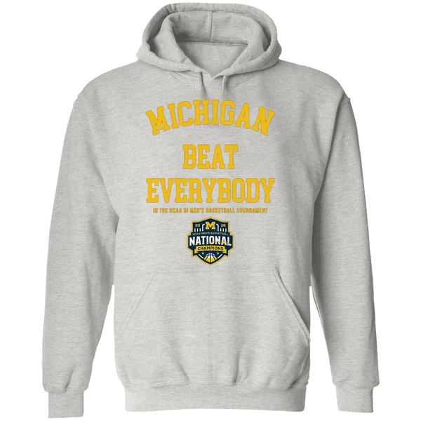 Michigan Wolverines Mbb 2026 National Champions Beat Everybody In The Ncaa Hoodie - Image 9