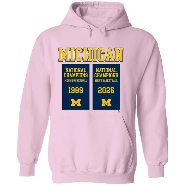 Michigan Wolverines Mbb 2026 National Champions Mens Basketball 1989 2026 Hoodie - Image 5