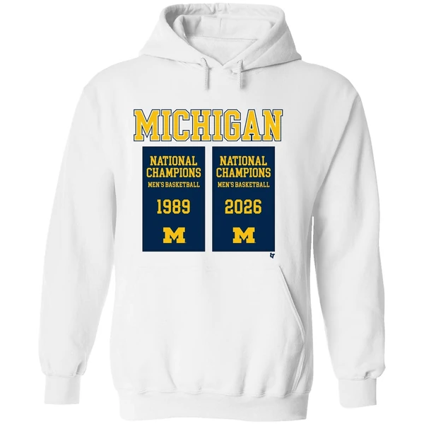 Michigan Wolverines Mbb 2026 National Champions Mens Basketball 1989 2026 Hoodie - Image 8