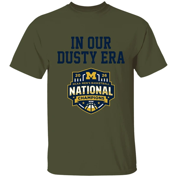 Michigan Wolverines Mens Basketball 2026 National Champions In Our Dusty Era Shirt - Image 9