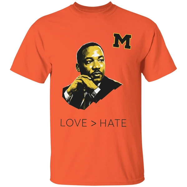 Michigan Wolverines Mlk Love Greater Than Hate Shirt - Image 3