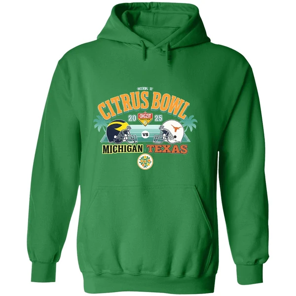 Michigan Wolverines Vs Texas Longhorns Ncaa Division I Fbs Cheez It Citrus Bowl 2025 Hoodie - Image 2