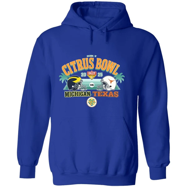 Michigan Wolverines Vs Texas Longhorns Ncaa Division I Fbs Cheez It Citrus Bowl 2025 Hoodie - Image 7