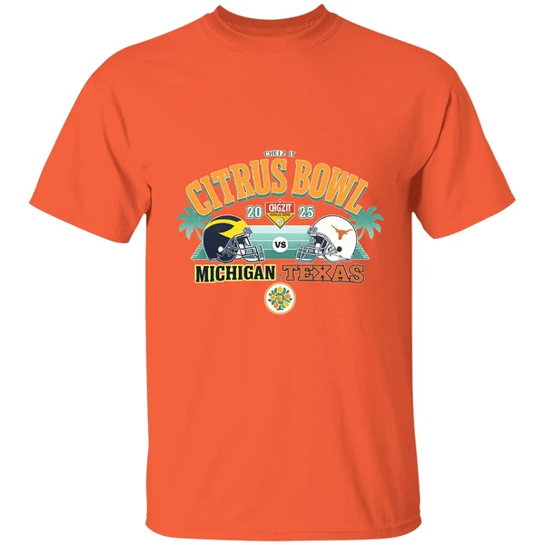 Michigan Wolverines Vs Texas Longhorns Ncaa Division I Fbs Cheez It Citrus Bowl 2025 Shirt - Image 3