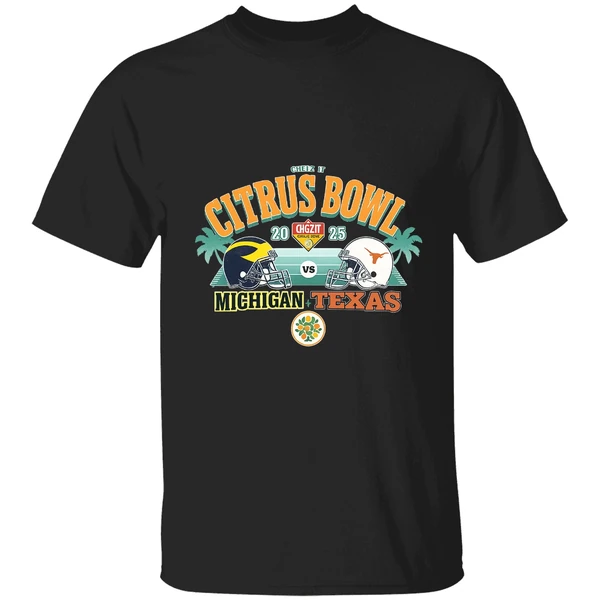 Michigan Wolverines Vs Texas Longhorns Ncaa Division I Fbs Cheez It Citrus Bowl 2025 Shirt - Image 7