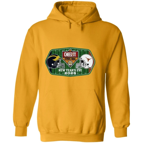 Michigan Wolverines Vs Texas Longhorns New Years Eve 2025 Citrus Bowl 2 Team Hoodie