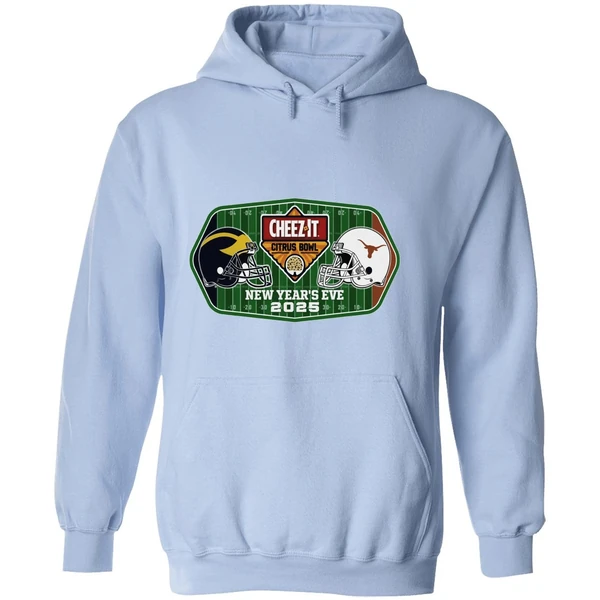 Michigan Wolverines Vs Texas Longhorns New Years Eve 2025 Citrus Bowl 2 Team Hoodie - Image 4