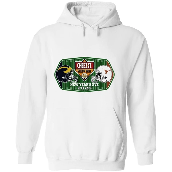 Michigan Wolverines Vs Texas Longhorns New Years Eve 2025 Citrus Bowl 2 Team Hoodie - Image 8