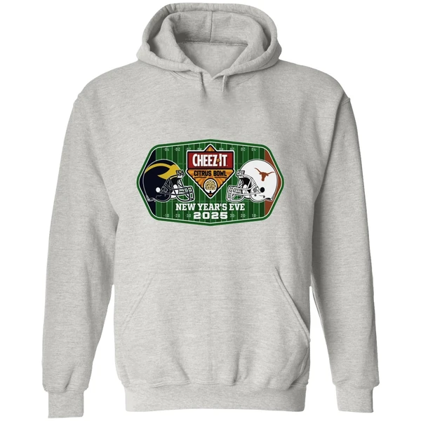 Michigan Wolverines Vs Texas Longhorns New Years Eve 2025 Citrus Bowl 2 Team Hoodie - Image 9