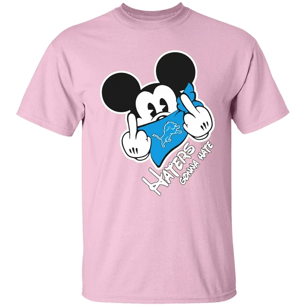 Mickey Middle Finger Detroit Lions Haters Gonna Hate Shirt Mickey Middle Finger Detroit Lions Haters Gonna Hate Shirt