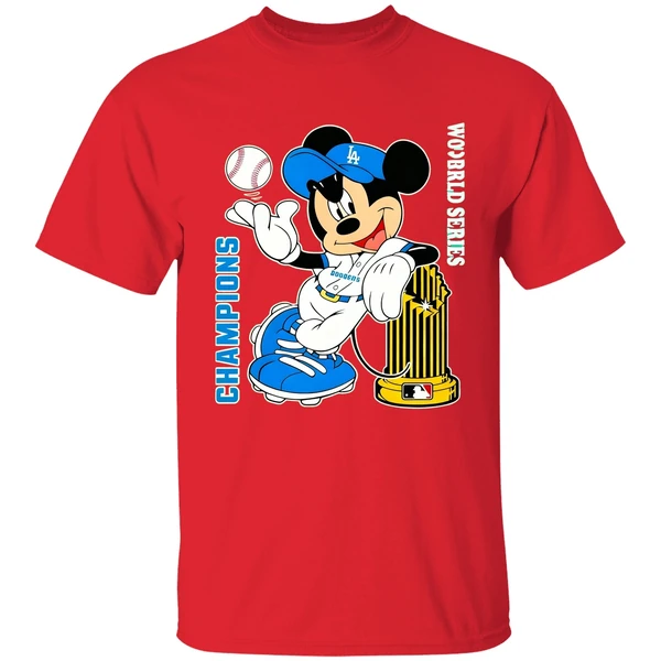 Mickey Mouse Dodgers 2020 World Series Champions Shirt - Image 6