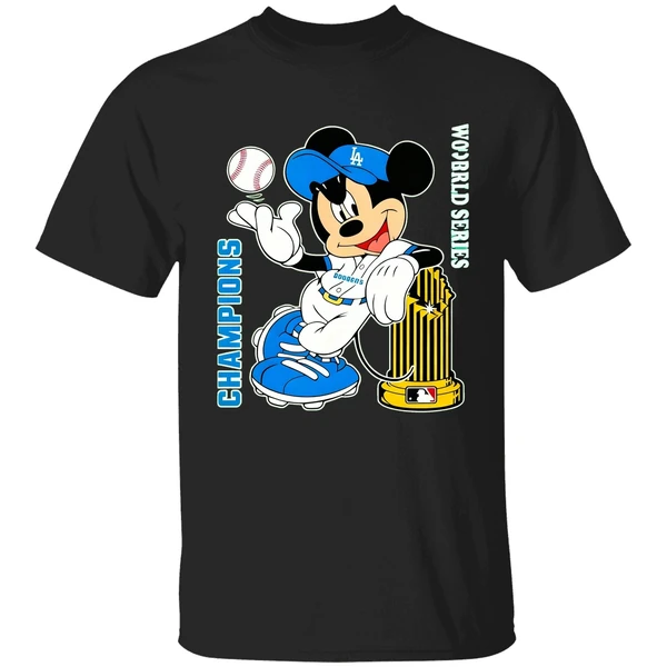 Mickey Mouse Dodgers 2020 World Series Champions Shirt - Image 9