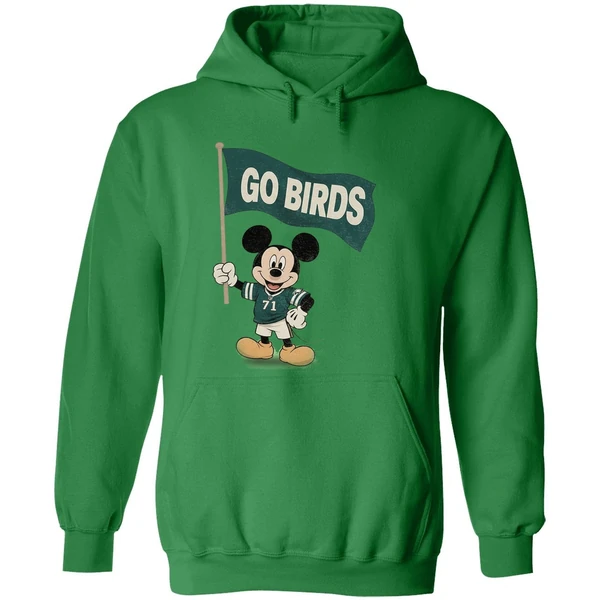 Mickey Mouse Go Birds Philadelphia Eagles Nfl Football 2025 Hoodie - Image 2