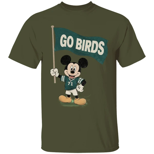 Mickey Mouse Go Birds Philadelphia Eagles Nfl Football 2025 Shirt - Image 4