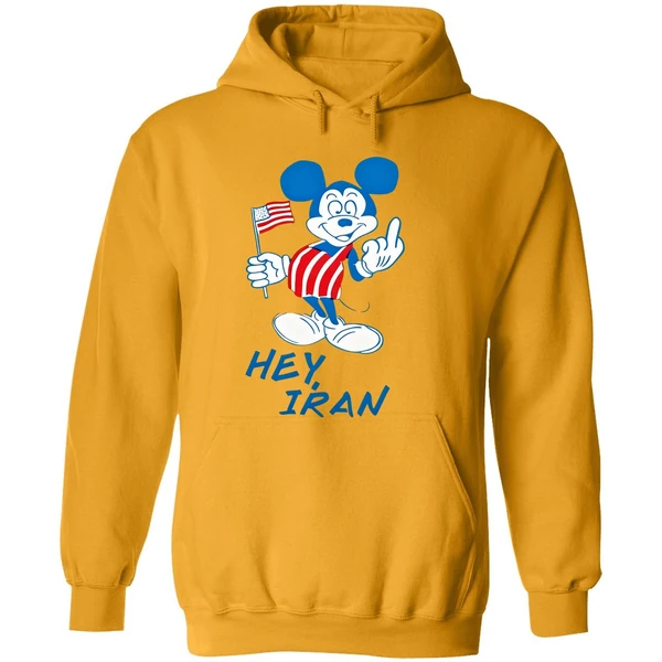Mickey Mouse Usa Middle Finger Hey Iran Hoodie
