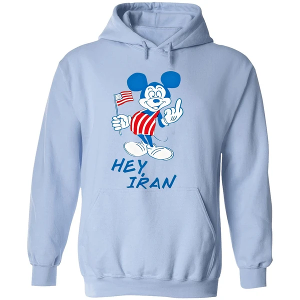 Mickey Mouse Usa Middle Finger Hey Iran Hoodie - Image 4