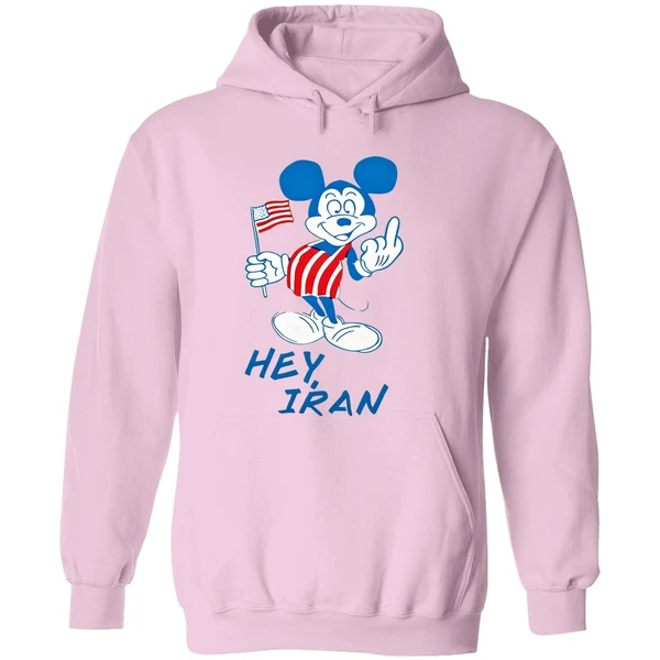 Mickey Mouse Usa Middle Finger Hey Iran Hoodie - Image 5