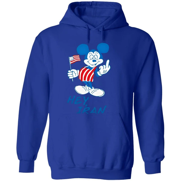 Mickey Mouse Usa Middle Finger Hey Iran Hoodie - Image 7
