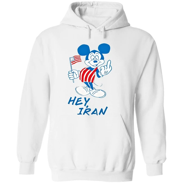 Mickey Mouse Usa Middle Finger Hey Iran Hoodie - Image 8