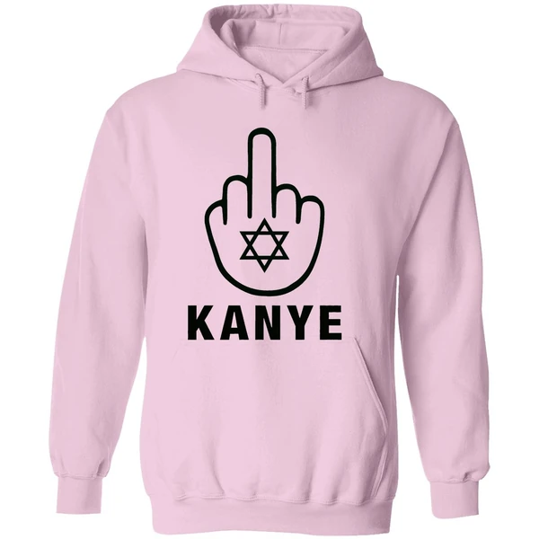 Middle Finger For Kanye Black Star Of David Hoodie - Image 5