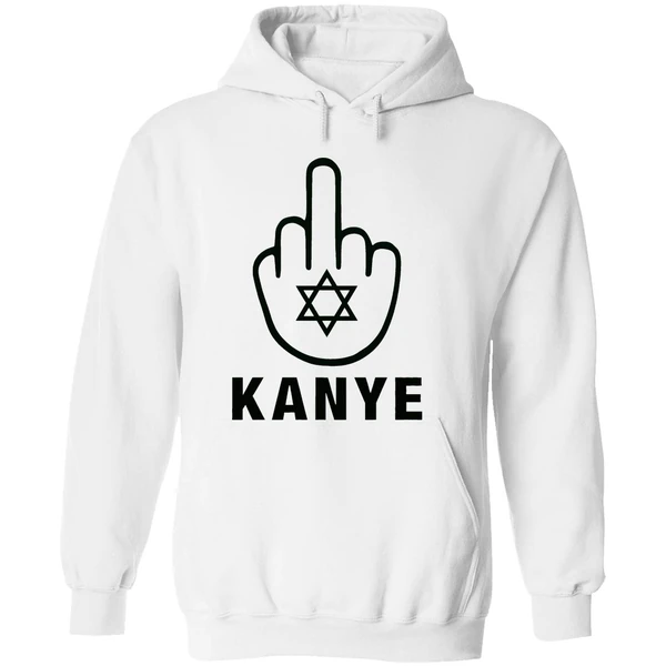 Middle Finger For Kanye Black Star Of David Hoodie - Image 8