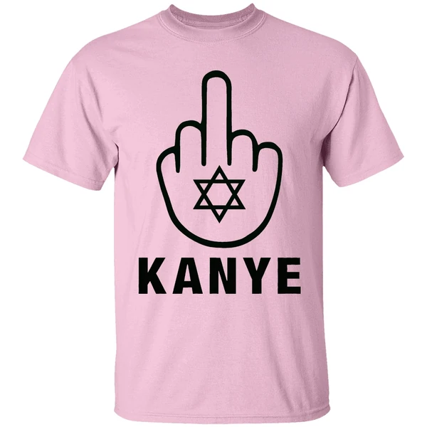 Middle Finger For Kanye Black Star Of David Shirt - Image 2
