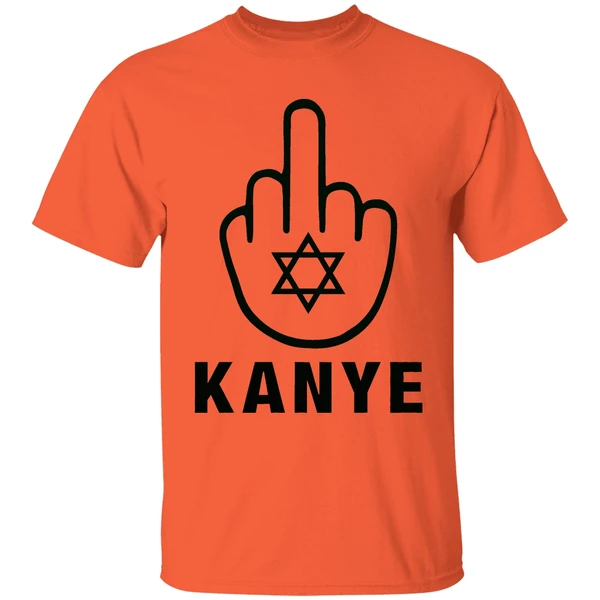 Middle Finger For Kanye Black Star Of David Shirt - Image 3