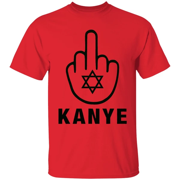 Middle Finger For Kanye Black Star Of David Shirt - Image 4