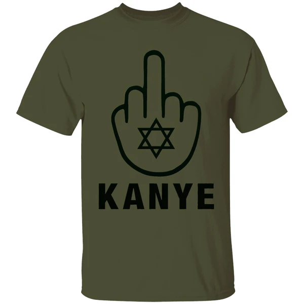 Middle Finger For Kanye Black Star Of David Shirt - Image 9