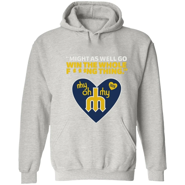 Might As Well Go Win The Whole Fing Thing Cal Raleigh Logo 2025 Hoodie - Image 7