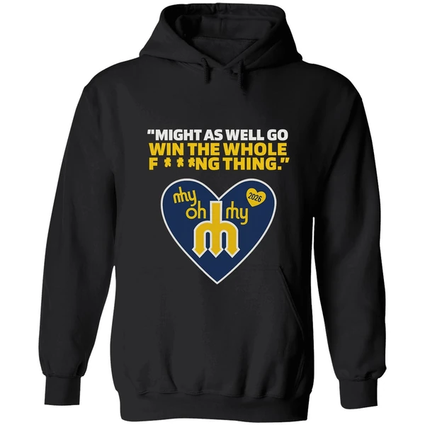 Might As Well Go Win The Whole Fing Thing Cal Raleigh Logo 2025 Hoodie - Image 8