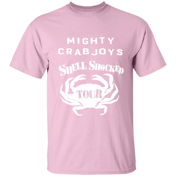 mighty crab joys shell shocked tour shirt lightpink