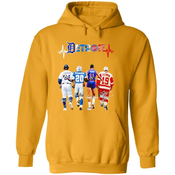Miguel Cabrera Barry Sanders Isiah Thomas And Steve Yzerman Detroit Hoodie